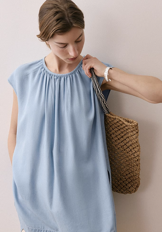 Lyocell Denim Blouse
