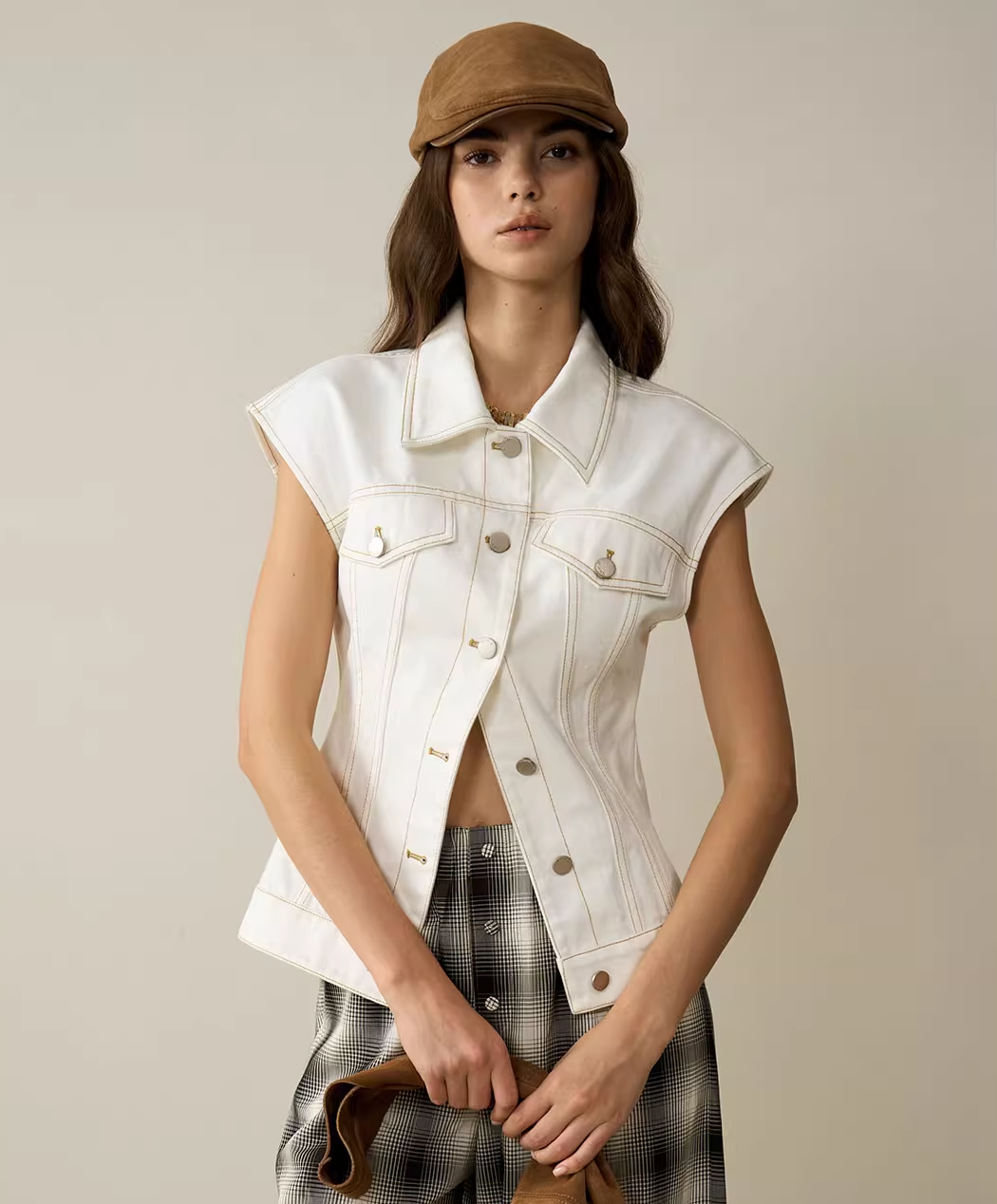 Sleeveless Denim Vest Jacket