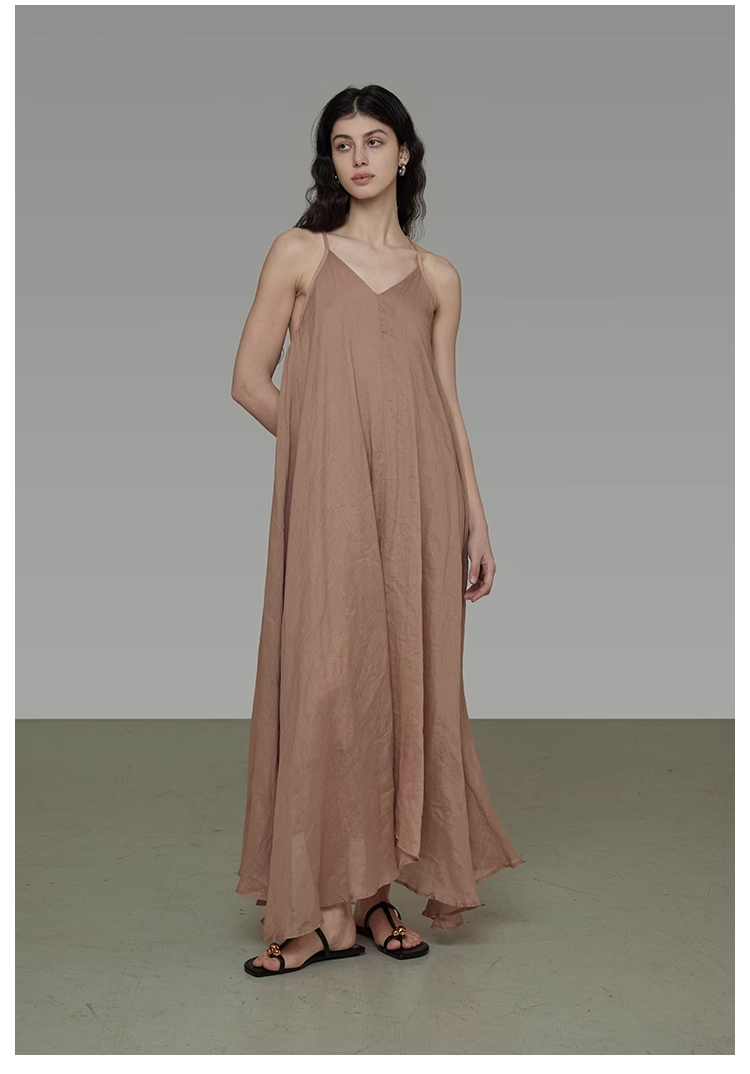 Flowy V-Neck Sleeveless Maxi Dress