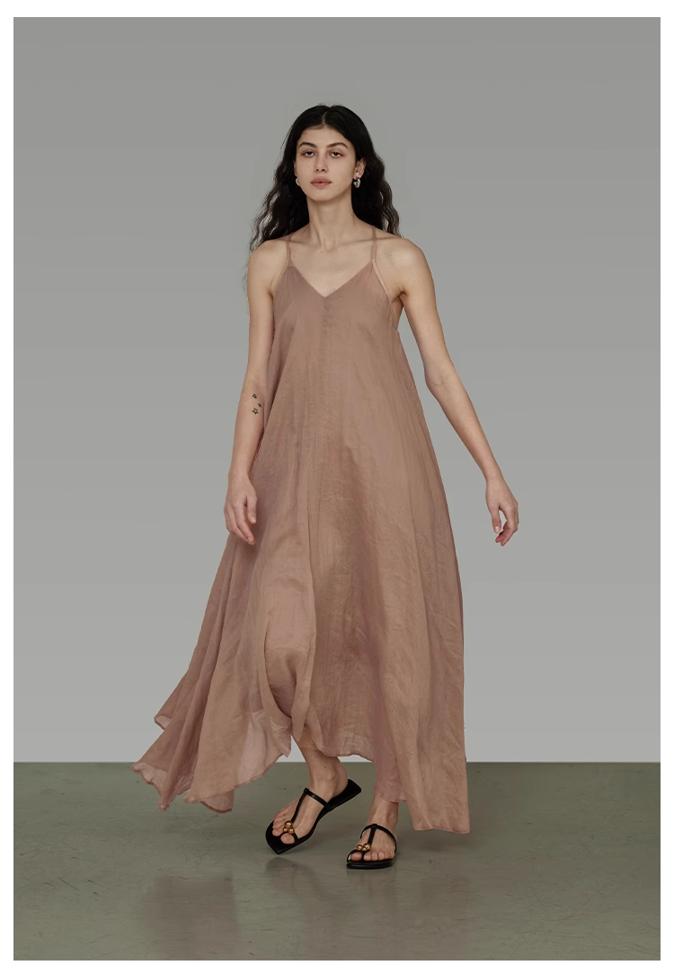 Flowy V-Neck Sleeveless Maxi Dress