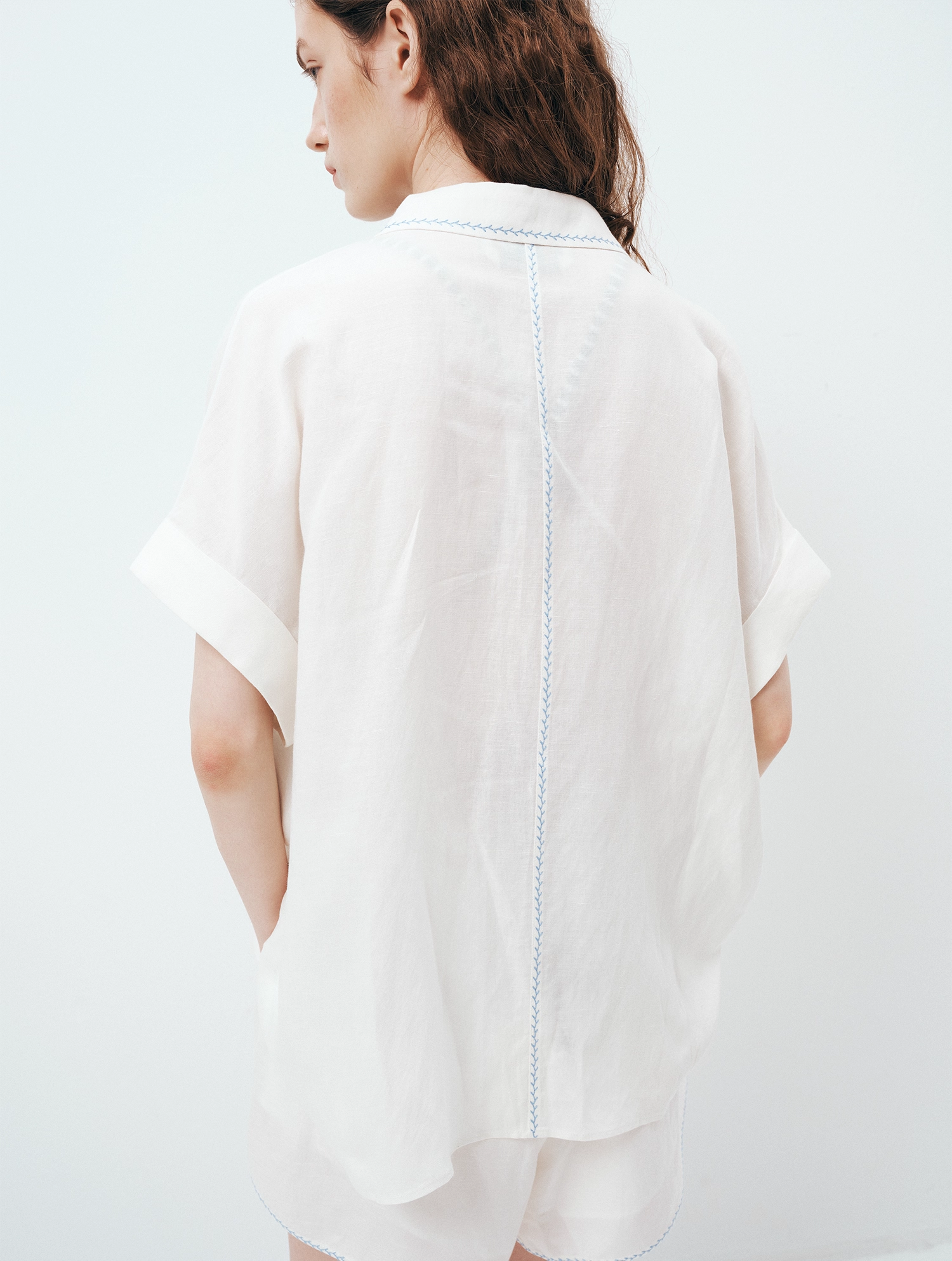 Eyelet Embroidered Shirt Dress