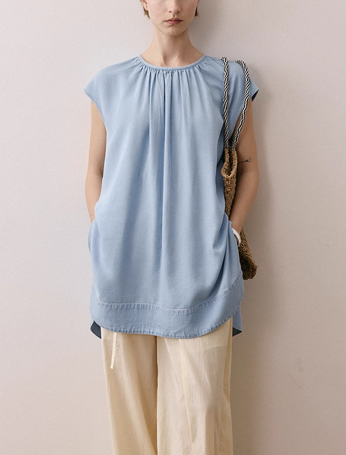 Lyocell Denim Blouse